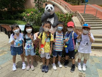 我們到海洋公園舉辦畢業旅行，玩得樂而忘返呢！We celebrate the graduation with a trip to the Ocean Park.